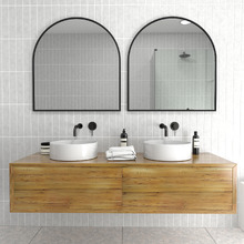 Gabe Arched Stainless Steel Wall Mirror